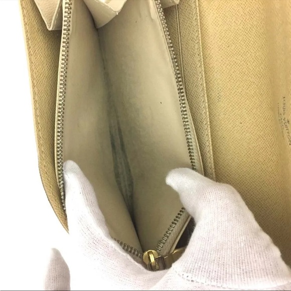 Auth Louis Vuitton Damier Azur Portefeuille Sarah Long Bifold Wallet Vintage - Picture 5 of 7